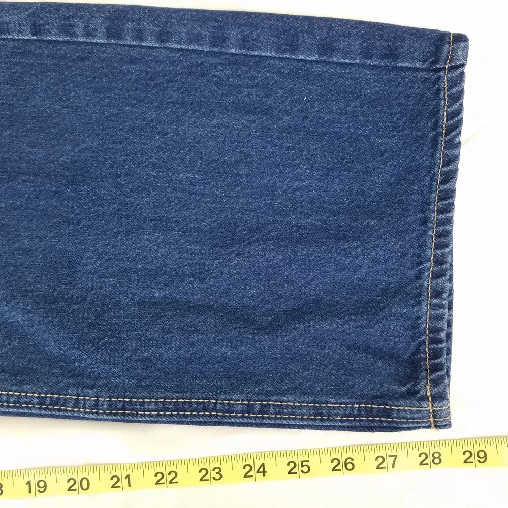 Old‎ Navy Mens 42x30 Straight Dark Wash Blue Denim Jeans Cotton Casual